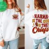 Karma Is The Guy On The Chiefs Sweatshirt Chiefs Era Shirt Go Taylors Boyfriend Karma Is The Guy On The Chiefs Shirt Unique revetee 1