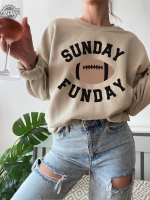 Sunday Funday Sweatshirt Superbowl Shirt Football Sweatshirt Women Football Shirt Game Day Team Halftime Superbowl 2024 Tailgate Unique revetee 4