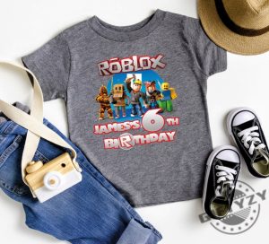 Personalized Roblox Birthday Boy Shirt Family Birthday Tshirt Bday Family Matching Hoodie Video Game Birthday Theme Sweatshirt Roblox Birthday Shirt giftyzy 5