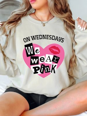 On Wednesday We Wear Pink Girls Shirt Wednesday Shirt Best Friends Shirts Breast Cancer Shirt Pink Shirt Wearing Pink Shirt Pink Day Unique revetee 3