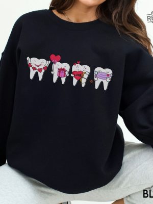 Dental Valentines Day Sweatshirt Funny Dentist Valentines Sweater Dental Hygienist Shirt Dental Hygiene Gifts Dental Squad Valentines Unique revetee 2