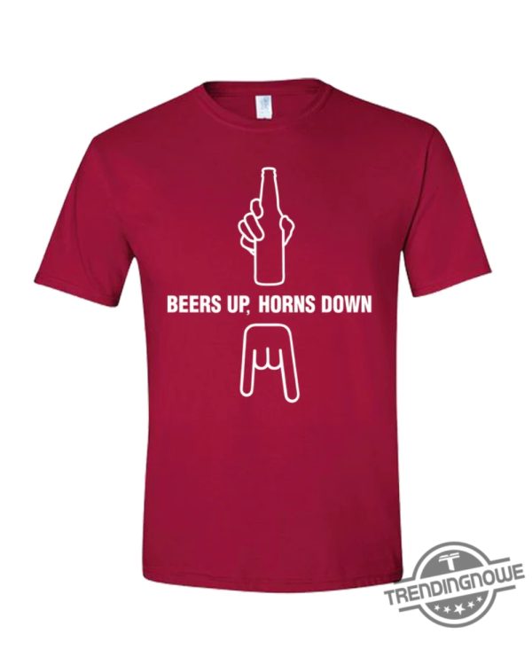 Horns Down Shirt Beers Up Horns Down T Shirt trendingnowe 1