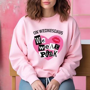 On Wednesday We Wear Pink Girls Shirt Wednesday Shirt Best Friends Shirts Breast Cancer Shirt Pink Shirt Wearing Pink Shirt Pink Day Unique revetee 4 1