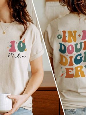 In My Double Digits Era Shirt 10Th Birthday Shirt Personalized Birthday Gifts Girls Birthday Party Tee 10 Year Old Birthday Gift Unique revetee 2