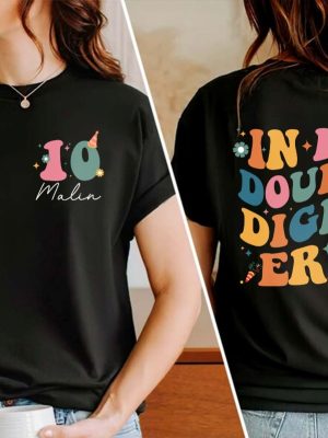 In My Double Digits Era Shirt 10Th Birthday Shirt Personalized Birthday Gifts Girls Birthday Party Tee 10 Year Old Birthday Gift Unique revetee 4