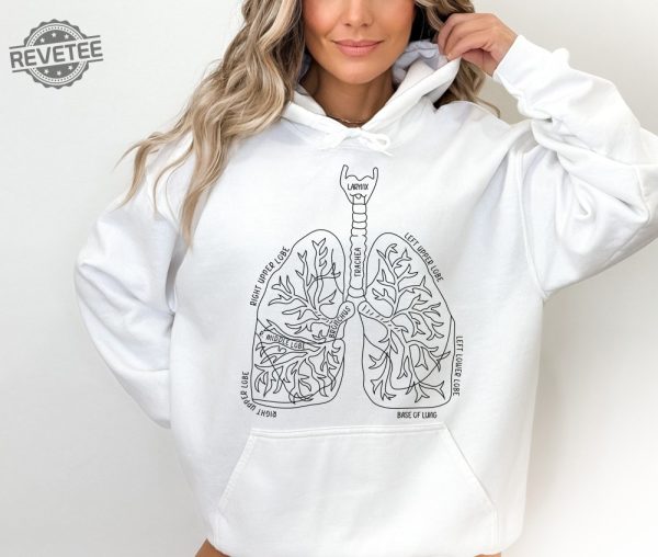 Lung Anatomy Shirt Pulmonologist Nursing Student Cystic Fibrosis Asthma Shirt Lungs Anatomy Sweatshirt Medical Student Shirt Unique revetee 1