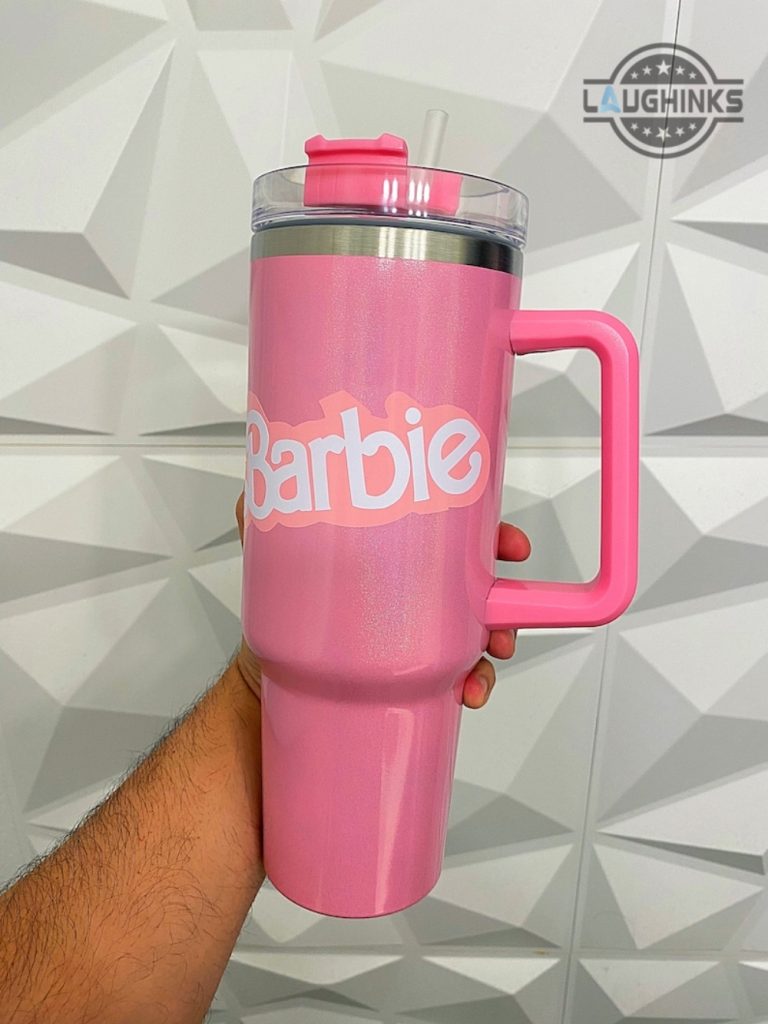 Barbie Pink Stanley Cup Dupe 40 Oz Hot Pink Barbie Doll Stainless Steel ...