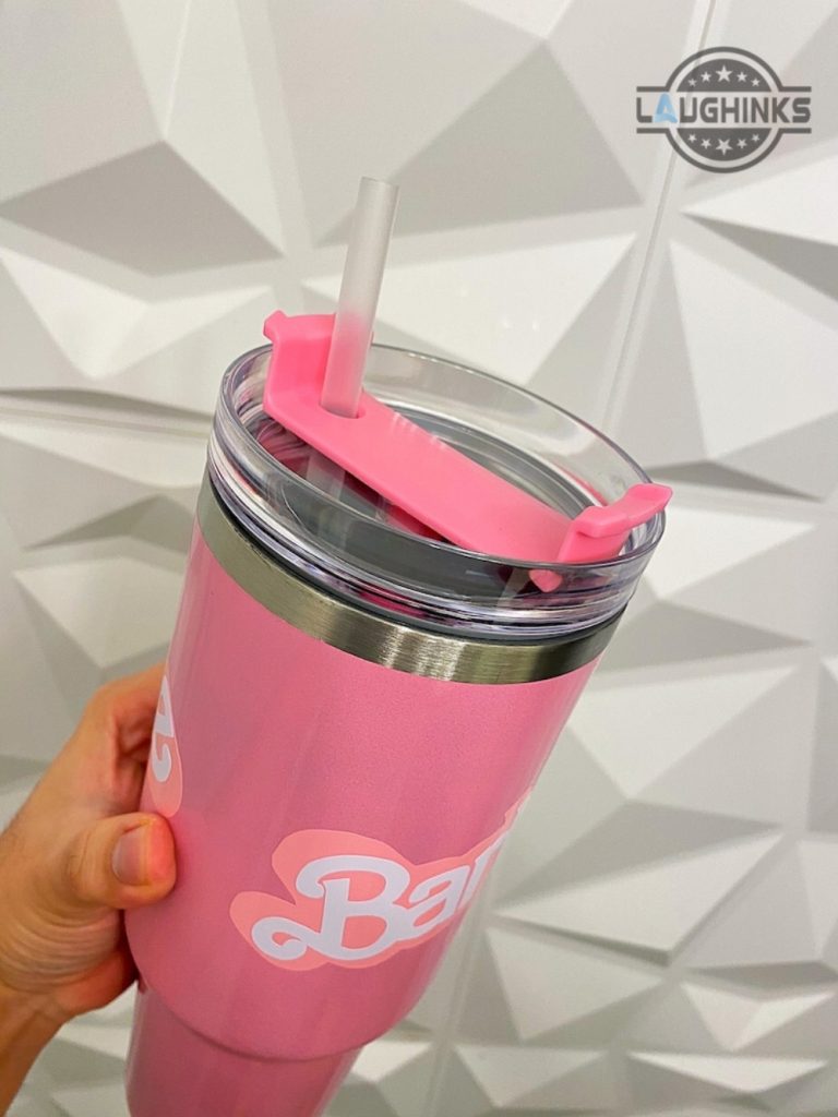 Gourde Isotherme Stanley X Barbie Rose Pailletée 40oz (1,18L) - Idéale Boisson Chaude Ou Froide