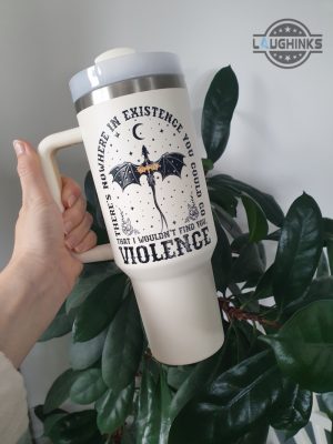stanley dragon cup dupe 40 oz fourth wing stainless steel 40oz tumbler bookish dragon rider violet sorrengail xaden riorson gift for book reading lovers laughinks 1