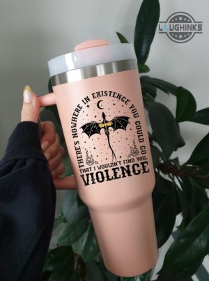 stanley dragon cup dupe 40 oz fourth wing stainless steel 40oz tumbler bookish dragon rider violet sorrengail xaden riorson gift for book reading lovers laughinks 4