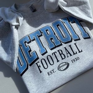 Vintage Detroit Football Sweatshirt Lions Football Crewneck Game Day Pullover Detroit Football Shirt Unique revetee 4