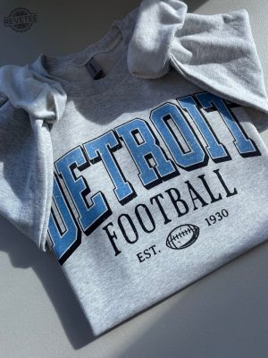 Vintage Detroit Football Sweatshirt Lions Football Crewneck Game Day Pullover Detroit Football Shirt Unique revetee 4