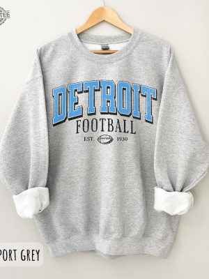 Vintage Detroit Football Sweatshirt Lions Football Crewneck Game Day Pullover Detroit Football Shirt Unique revetee 5