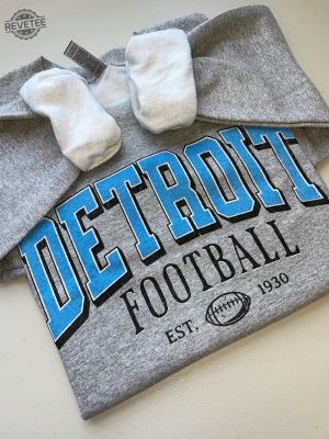 Vintage Detroit Football Sweatshirt Lions Football Crewneck Game Day Pullover Detroit Football Shirt Unique revetee 6