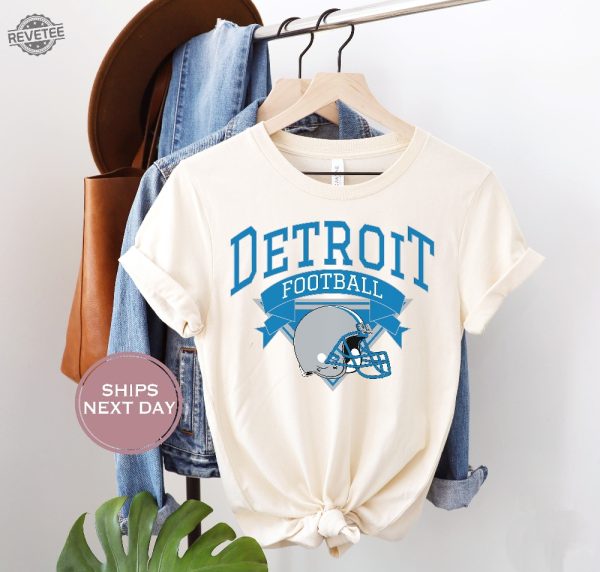 Retro Detroit Football Shirt Vintage Detroit Football Shirt Detroit Football Women Shirt Detroit Michigan Football Toddler Shirt Unique revetee 1