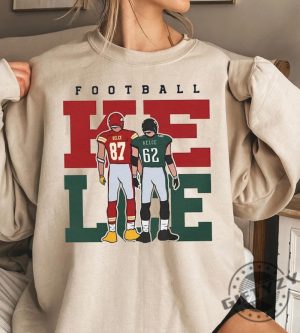 Vintage Jason Kelce Travis Kelce Shirt Gameday Sweatshirt 90S Sports Bootleg Style Tshirt Football Fan Hoodie American Football Shirt giftyzy 4