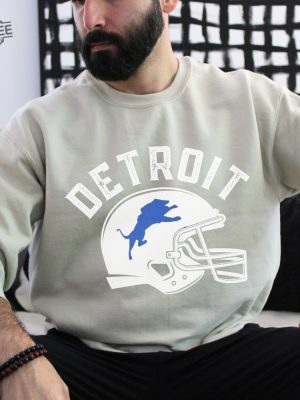 Detroit Michigan Crewneck Sweatshirt Detroit Inspired Football Fan Shirt Distressed Vintage 90S Sweatshirt Michigan Gifts Football Fan Unique revetee 5