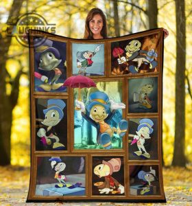 jiminy cricket fleece blanket cartoon fan gift idea sherpa cozy plush throw blankets 30x40 40x50 60x80 room decor gift laughinks 1 8