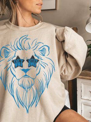 Vintage Detroit Football Sweatshirt Lions Football Crewneck Retro Style Lions Shirt Gift For Lions Football Fan Detroit Lions Gift Michigan Unique revetee 6