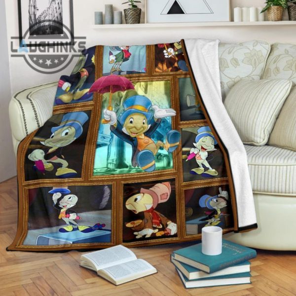 jiminy cricket fleece blanket cartoon fan gift idea sherpa cozy plush throw blankets 30x40 40x50 60x80 room decor gift laughinks 1 9