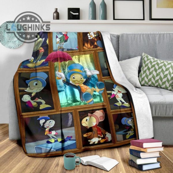 jiminy cricket fleece blanket cartoon fan gift idea sherpa cozy plush throw blankets 30x40 40x50 60x80 room decor gift laughinks 1 11