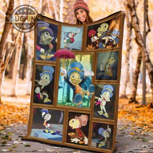 jiminy cricket fleece blanket cartoon fan gift idea sherpa cozy plush throw blankets 30x40 40x50 60x80 room decor gift laughinks 1 12