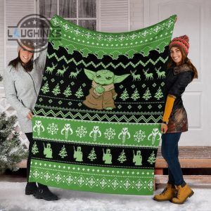 baby yoda ugly fleece blanket for star wars mandalorian fan gift sherpa cozy plush throw blankets 30x40 40x50 60x80 room decor gift laughinks 1 13