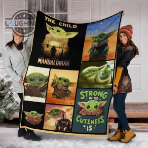 baby yoda fleece blanket the child the mandalorian funny for fan sherpa cozy plush throw blankets 30x40 40x50 60x80 room decor gift laughinks 1 13