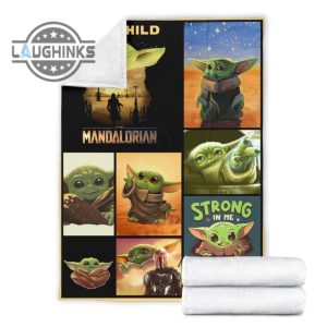 baby yoda fleece blanket the child the mandalorian funny for fan sherpa cozy plush throw blankets 30x40 40x50 60x80 room decor gift laughinks 1 14