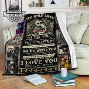 jack sally fleece blanket i love you forever and always bedding decor sherpa cozy plush throw blankets 30x40 40x50 60x80 room decor gift laughinks 1 1