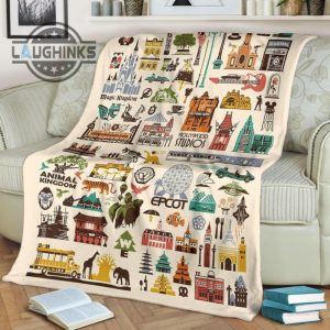 the four parks icons fleece blanket bedding decor idea sherpa cozy plush throw blankets 30x40 40x50 60x80 room decor gift laughinks 1 2