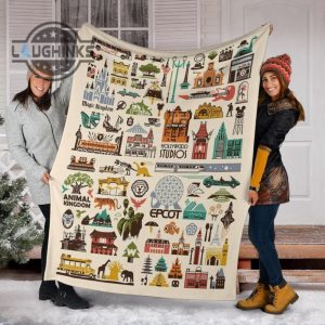 the four parks icons fleece blanket bedding decor idea sherpa cozy plush throw blankets 30x40 40x50 60x80 room decor gift laughinks 1 5