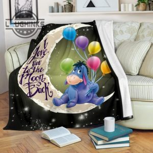 eeyore fleece blanket i love you to the moon and back sherpa cozy plush throw blankets 30x40 40x50 60x80 room decor gift laughinks 1