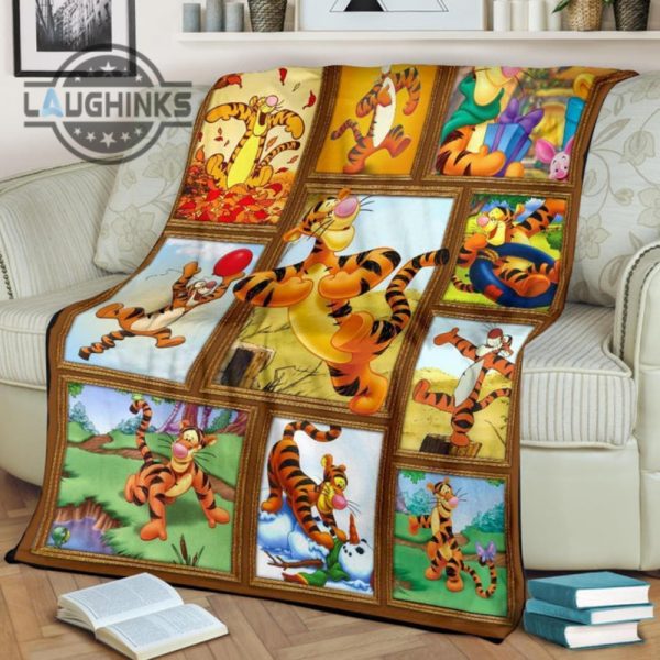 tigger fleece blanket for winnie the pooh friends fan gift sherpa cozy plush throw blankets 30x40 40x50 60x80 room decor gift laughinks 1 2