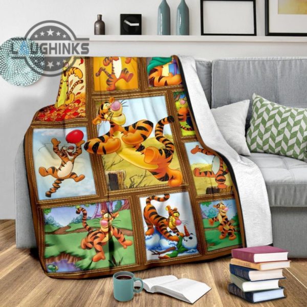 tigger fleece blanket for winnie the pooh friends fan gift sherpa cozy plush throw blankets 30x40 40x50 60x80 room decor gift laughinks 1 3