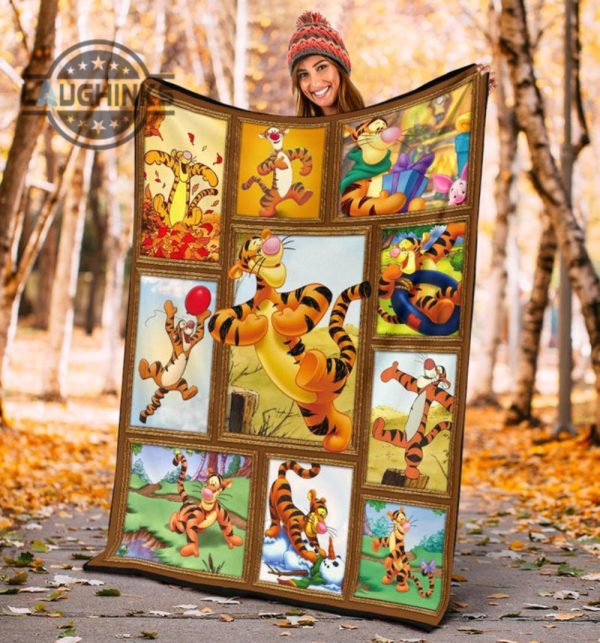 tigger fleece blanket for winnie the pooh friends fan gift sherpa cozy plush throw blankets 30x40 40x50 60x80 room decor gift laughinks 1 4