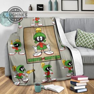 marvin the martian fleece blanket cartoon bedding decor idea sherpa cozy plush throw blankets 30x40 40x50 60x80 room decor gift laughinks 1 3