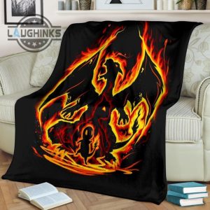 charizard fire blanket custom bedding anime decor sherpa cozy plush throw blankets 30x40 40x50 60x80 room decor gift laughinks 1 1