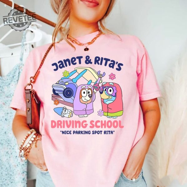 Bluey And Bingo Janet And Rita Driving School Nice Parking Spot Rita Shirt Bluey And Bingo Grannies Shirt Bluey Live Tour Unique revetee 1