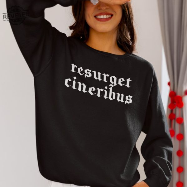 Resurget Cineribus Unisex Crewneck Sweatshirt Sports Football Fan Sweatshirt Latin Inspirational Gifts For Him Resurget Cineribus Shirt Unique revetee 1