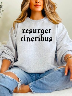 Resurget Cineribus Unisex Crewneck Sweatshirt Sports Football Fan Sweatshirt Latin Inspirational Gifts For Him Resurget Cineribus Shirt Unique revetee 2