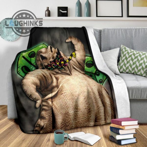 oogie boogie fleece blanket funny gift idea sherpa cozy plush throw blankets 30x40 40x50 60x80 room decor gift laughinks 1 2