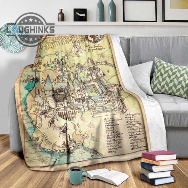 hogwarts map fleece blanket custom for harry potter fans sherpa cozy plush throw blankets 30x40 40x50 60x80 room decor gift laughinks 1 3