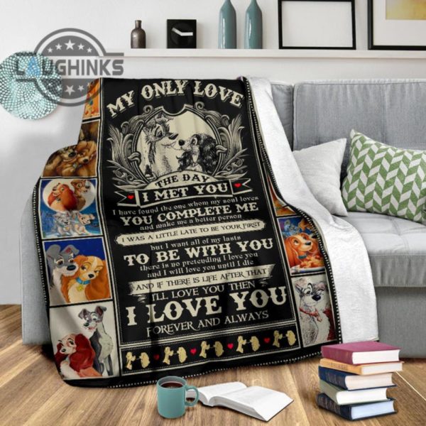 lady and the tramp fleece blanket my only love the day i met you sherpa cozy plush throw blankets 30x40 40x50 60x80 room decor gift laughinks 1 3