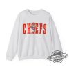 Karma Is The Guy On The Chiefs Shirt Travis Kelce Taylor Swift Hand Heart Chiefs Sweatshirt Kelce Swift Shirt Sweatshirt trendingnowe 2