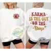 Karma Is The Guy On The Chiefs Shirt Chiefs Era Shirt Go Taylors Boyfriend Sweatshirt Red Football Jersey Tee Kelce Swift Shirt trendingnowe 3