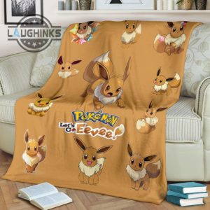 eevee fleece blanket for fan gift sherpa cozy plush throw blankets 30x40 40x50 60x80 room decor gift laughinks 1 2