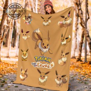 eevee fleece blanket for fan gift sherpa cozy plush throw blankets 30x40 40x50 60x80 room decor gift laughinks 1 4