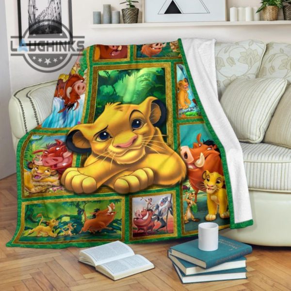 cute simba lion king fleece blanket gift idea sherpa cozy plush throw blankets 30x40 40x50 60x80 room decor gift laughinks 1