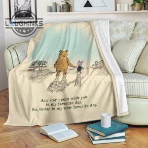 today is my new favorite day piglet and pooh fleece blanket sherpa cozy plush throw blankets 30x40 40x50 60x80 room decor gift laughinks 1